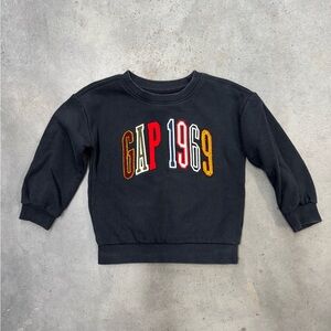 Baby Gap Logo Sweatshirt Size 4 Years Black GAP Kids Crewneck Pullover